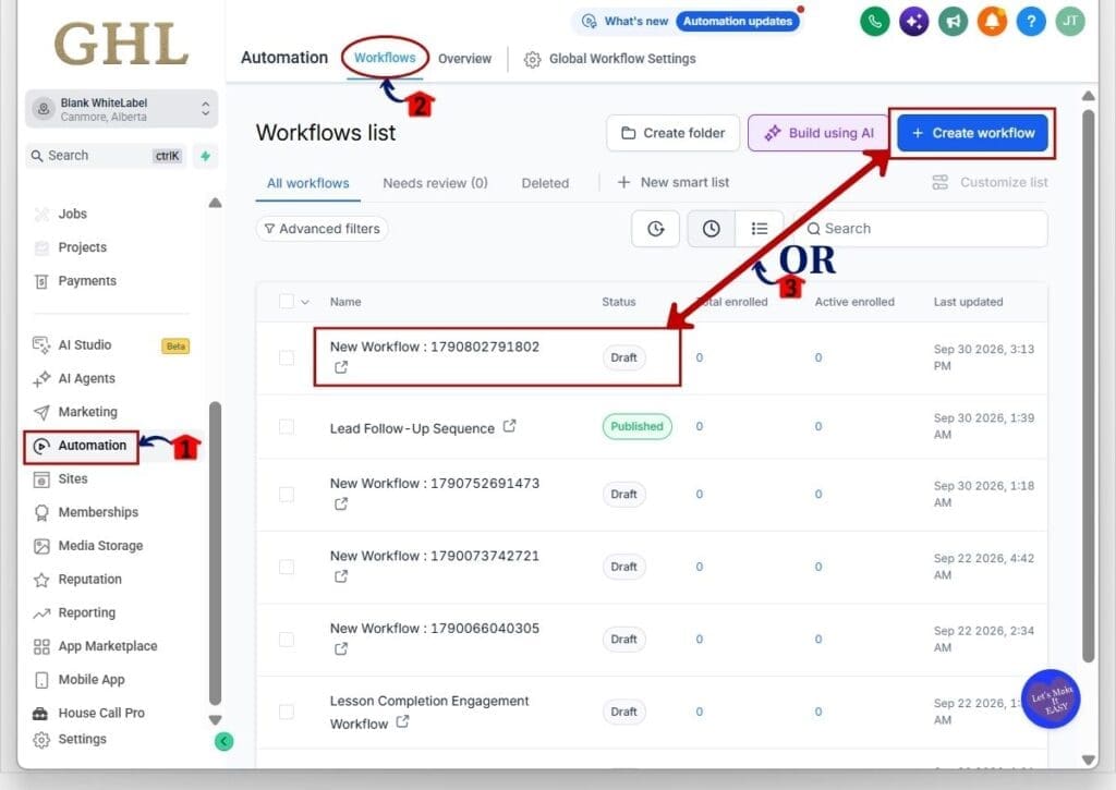 how to use ghl ai workflow models