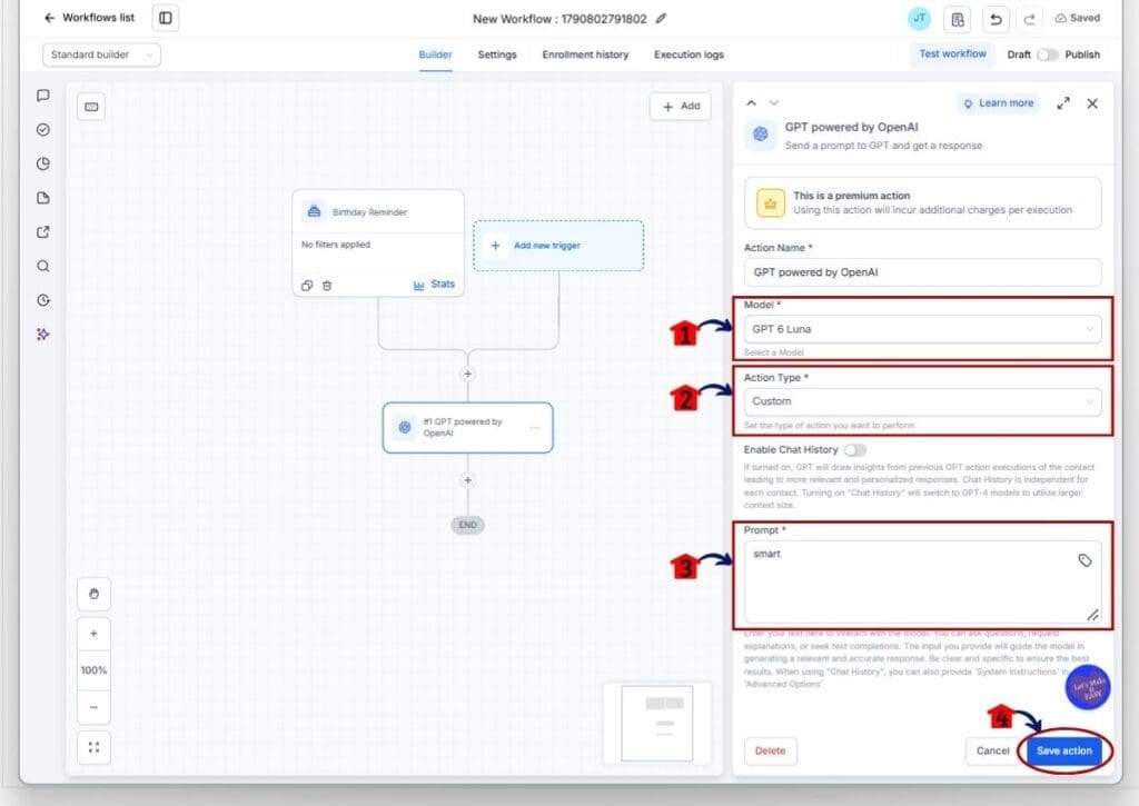 ai workflow models - save