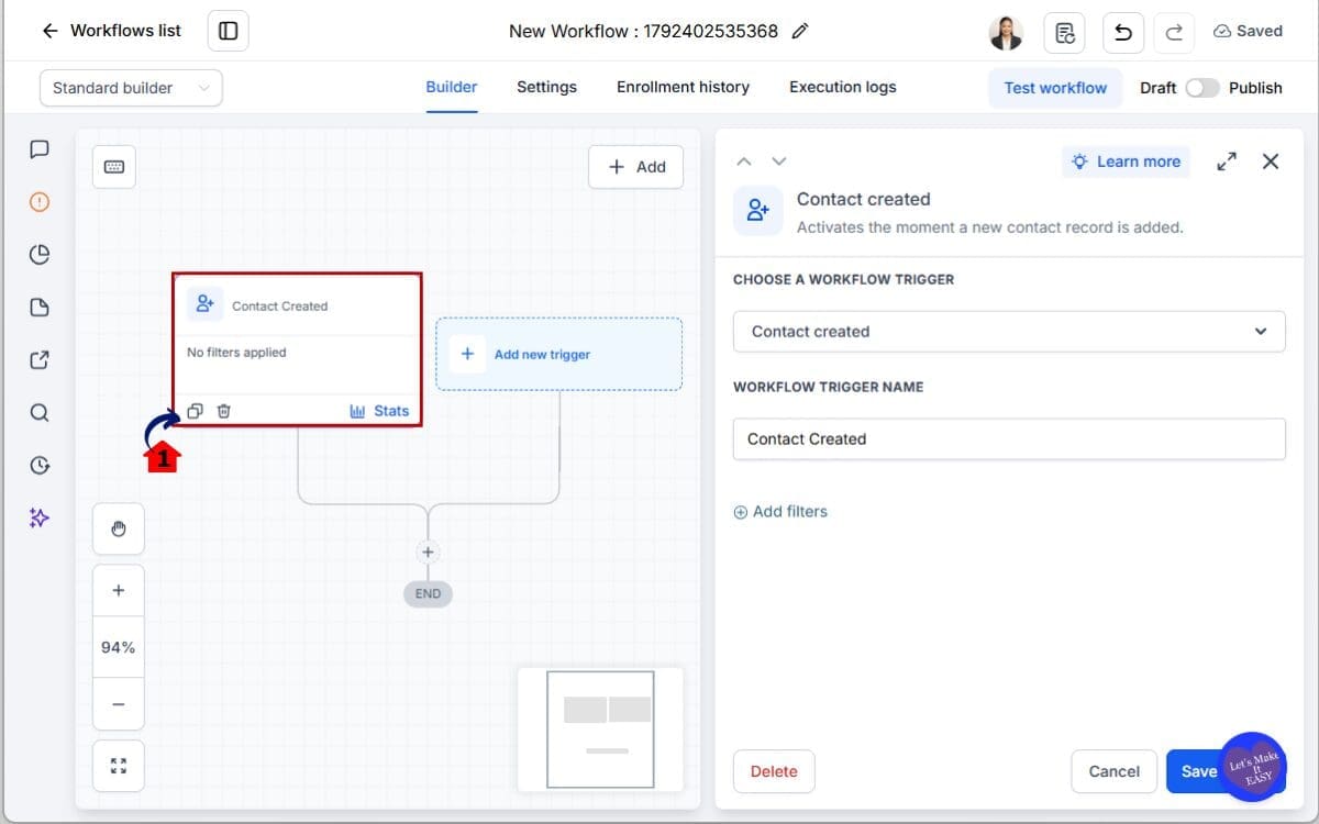 automate internal comments
 - Confirm the Workflow Trigger