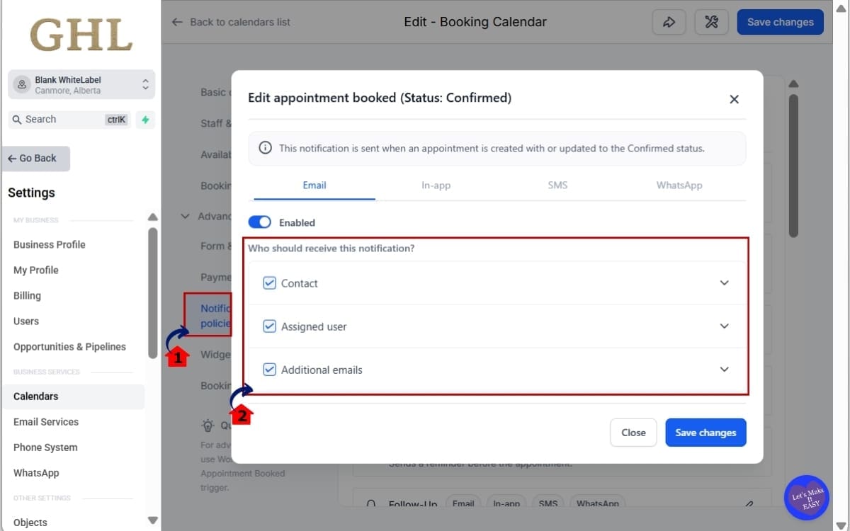 GHL Localized Notification Templates
 - Access Calendar Notification Templates