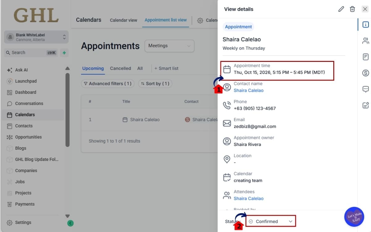 Recurring Appointment Notifications
 - Review Your Calendar Notifications
